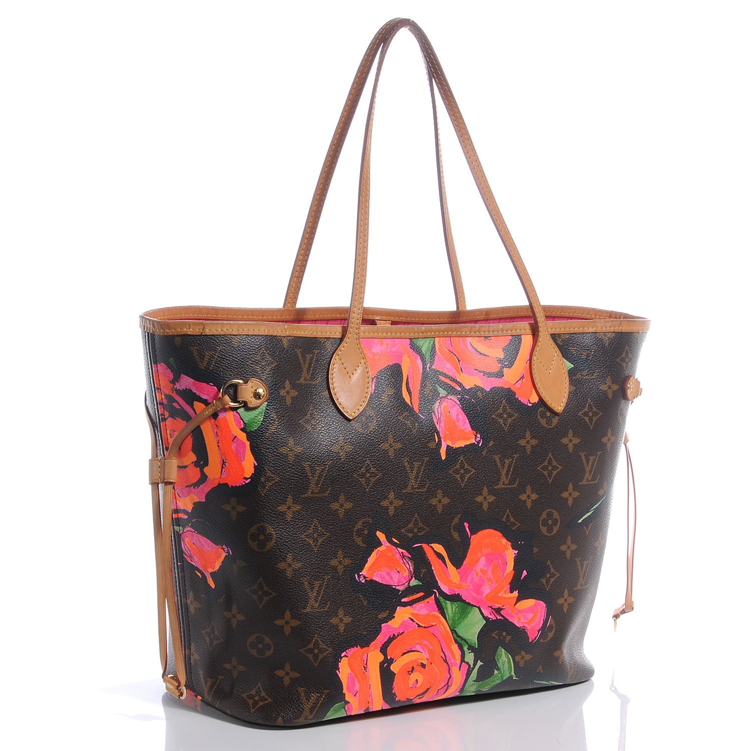 Louis Vuitton Monogram Roses Neverfull MM 3 of 7