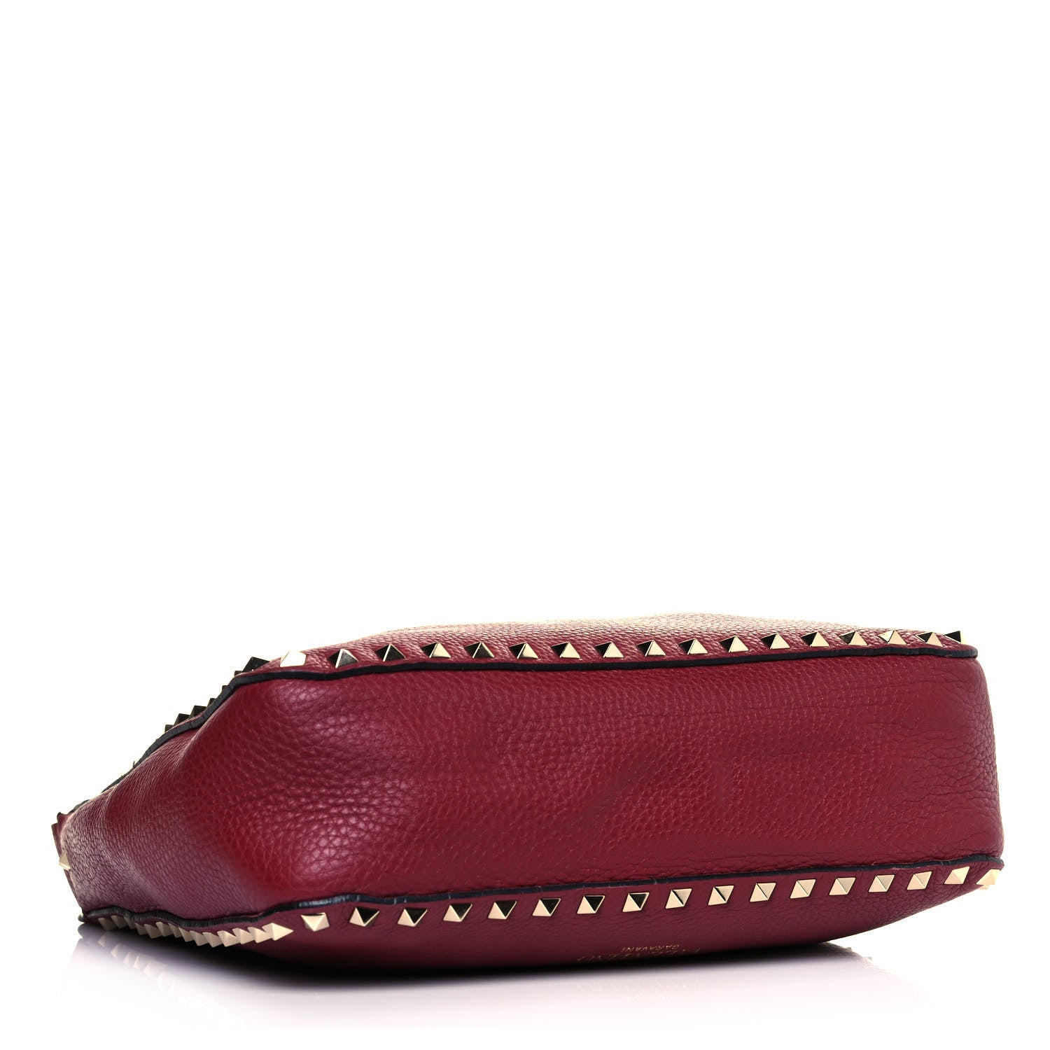 Valentino Garavani Pebbled Calfskin Small Rockstud Flip-Lock Messenger Bag Rubino 5 of 12