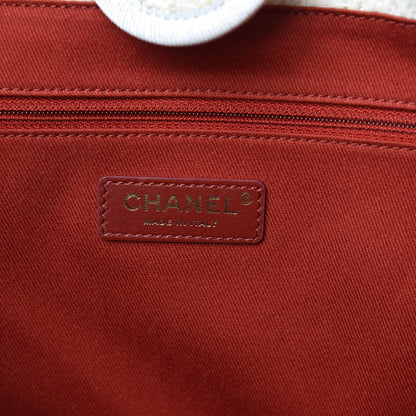 Chanel Lurex Boucle Small Deauville Tote White 6 of 8