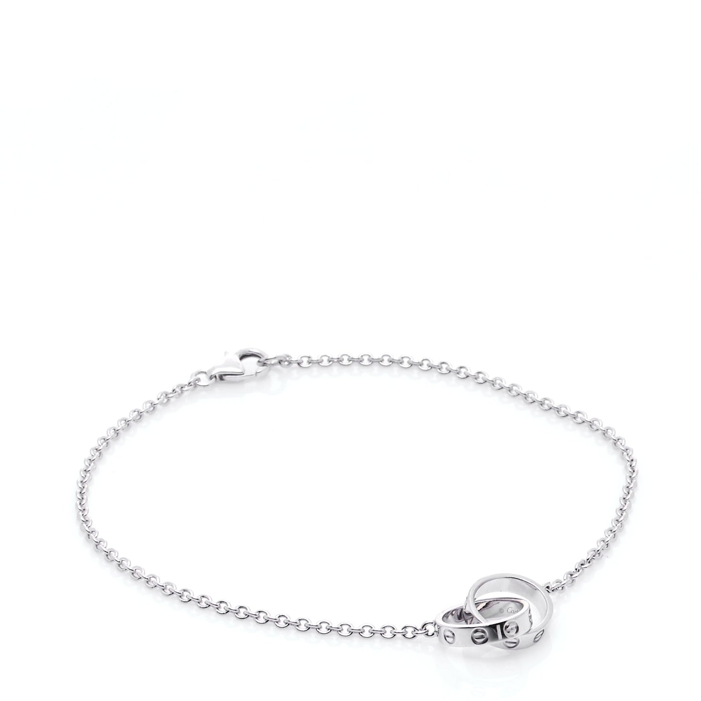 18K White Gold Interlocking LOVE Bracelet