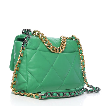 Chanel Goatskin Quilted Large 19 Flap Green 2 of 10