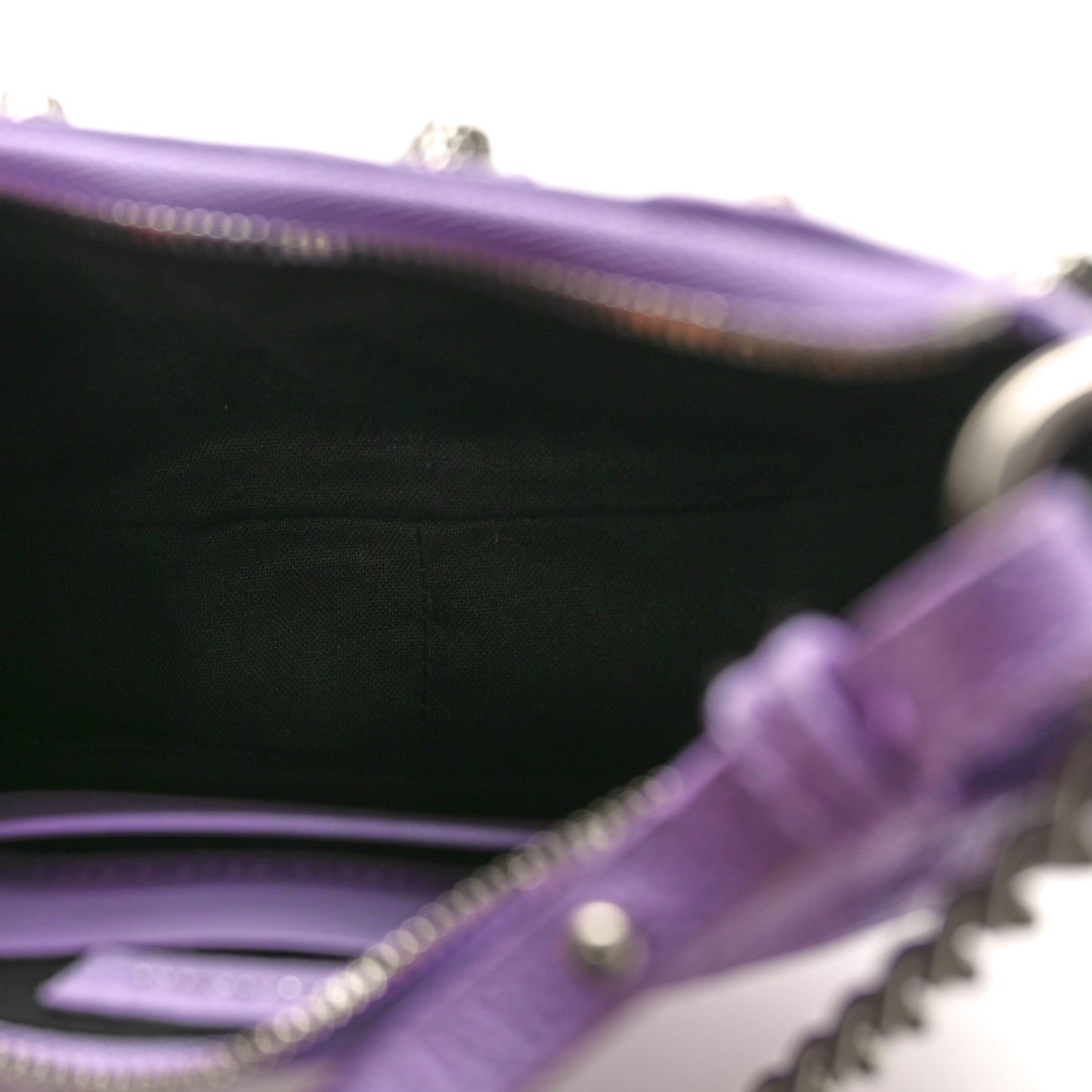 Agneau Arena Le Cagole Mini Purse With Chain Lilac