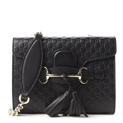 Gucci Microguccissima Mini Emily Shoulder Bag Black 1 of 12