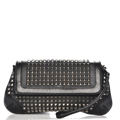 Burberry Prorsum Lambskin Studded Wristlet Clutch Black 1 of 8
