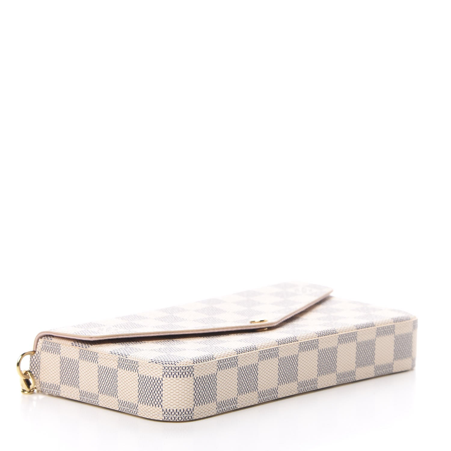 Louis Vuitton Damier Azur Pochette Felicie Chain Wallet Rose Ballerine 5 of 13