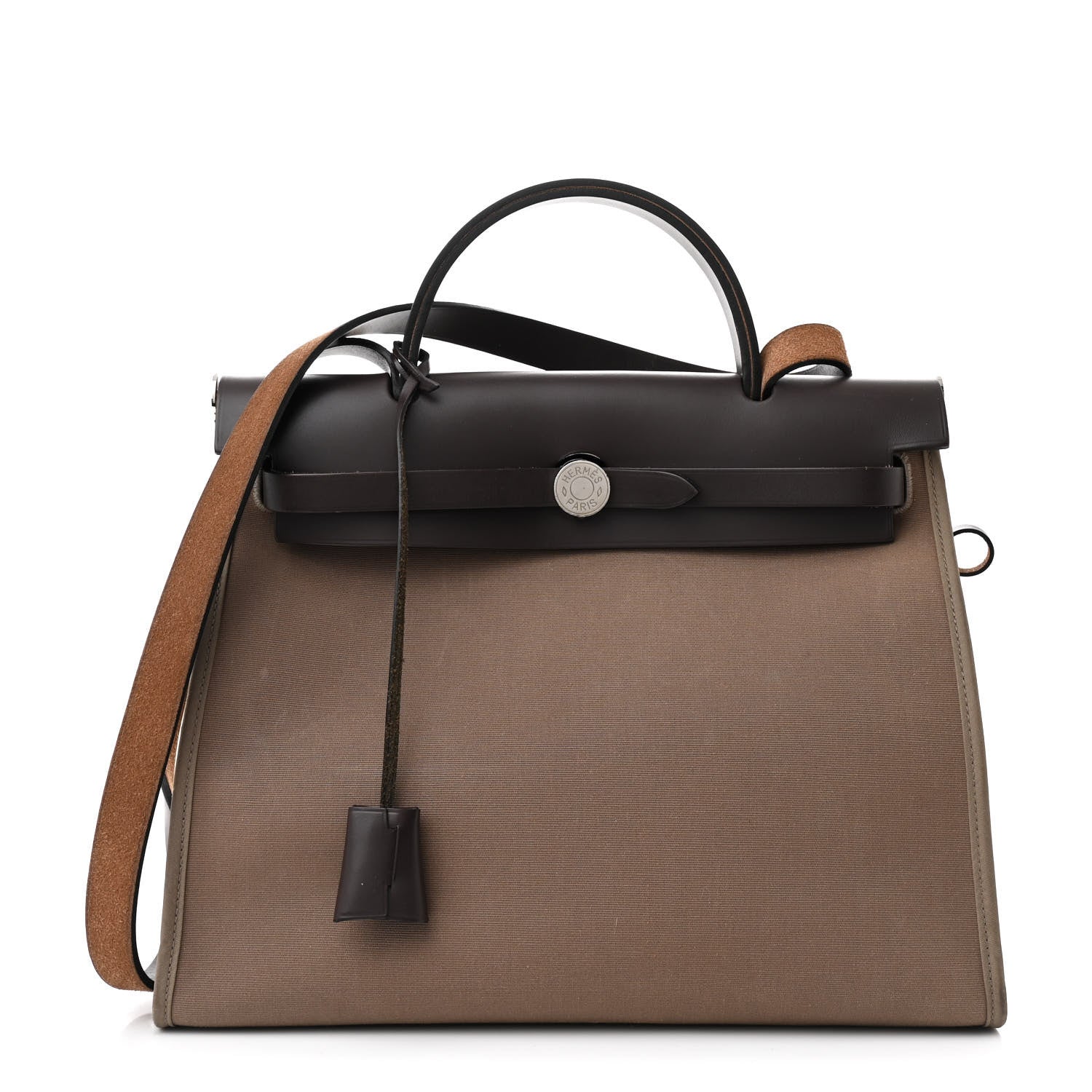 Hermes Vache Hunter Toile Herbag Zip 31 PM Etoupe Ebene 1 of 12