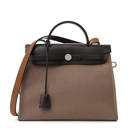 Hermes Vache Hunter Toile Herbag Zip 31 PM Etoupe Ebene 1 of 12