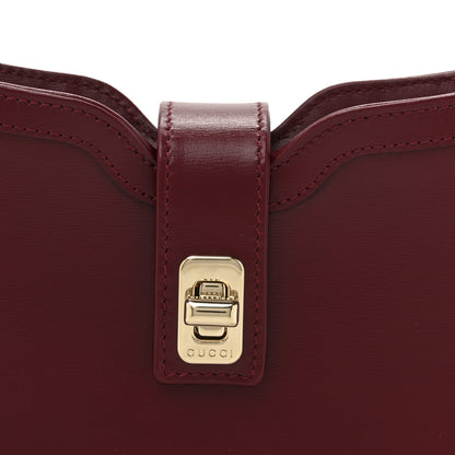 Gucci Calfskin Mini Moon Side Shoulder Bag Rosso Ancora 8 of 10