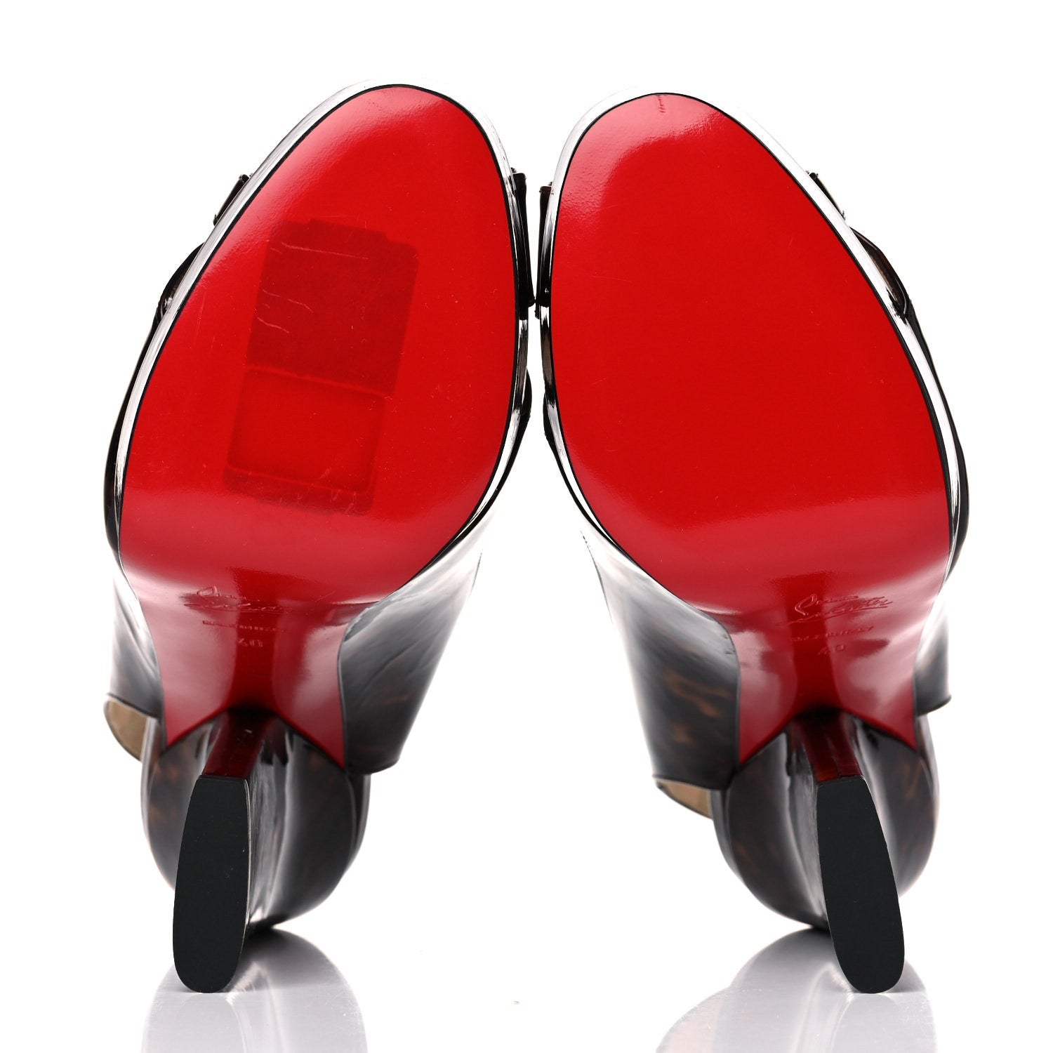 Christian Louboutin Patent New Marpoil 120 Platform Pumps 40 Tartaruga 5 of 14