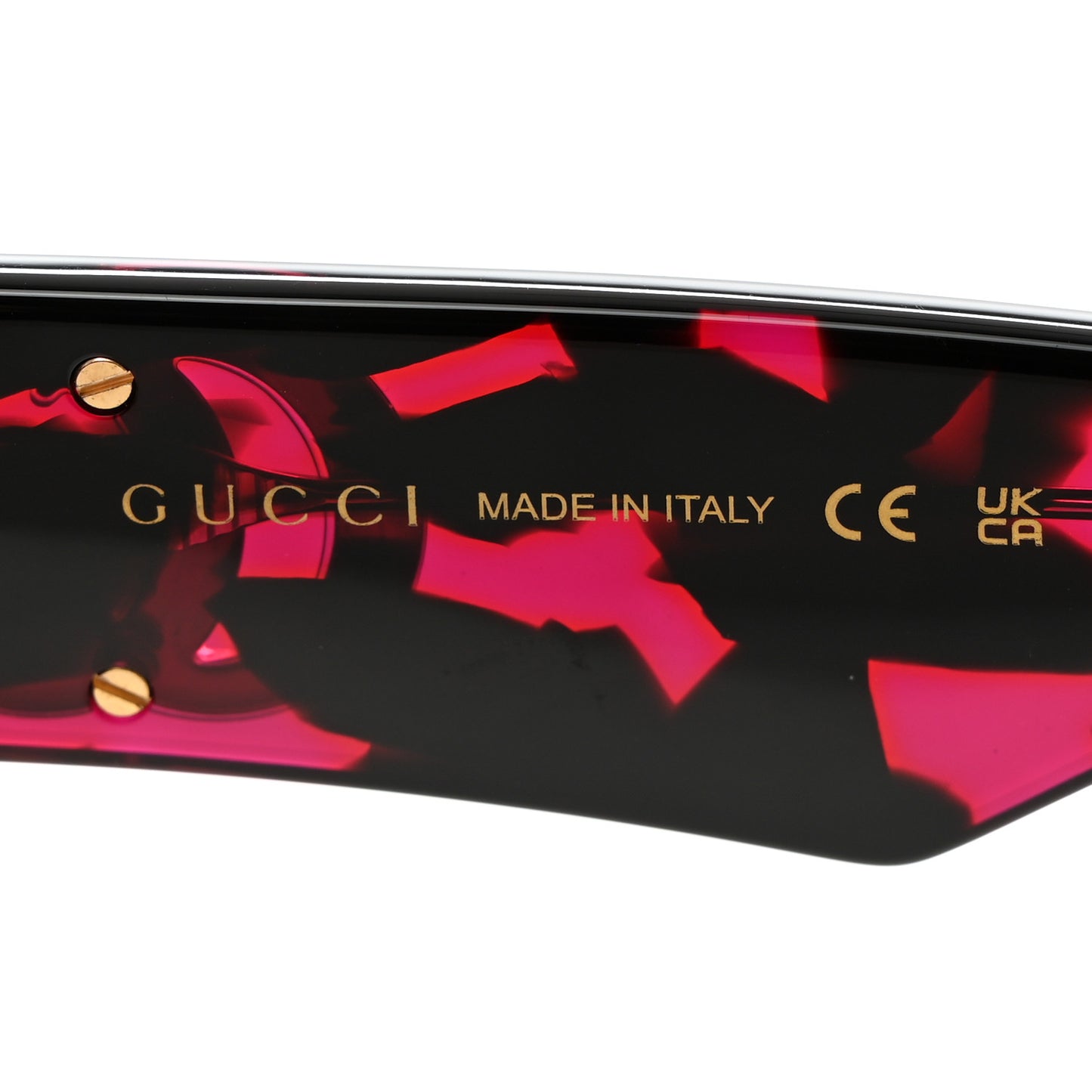 Acetate Square Frame Sunglasses GG1422S Pink Black