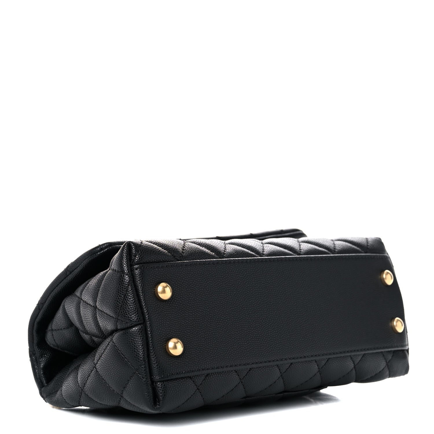Chanel Caviar Lizard Embossed Quilted Mini Coco Handle Flap Black 6 of 10