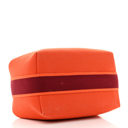 Hermes Canvas Small Bride-A-Brac Pouch Orange Burgundy 5 of 8