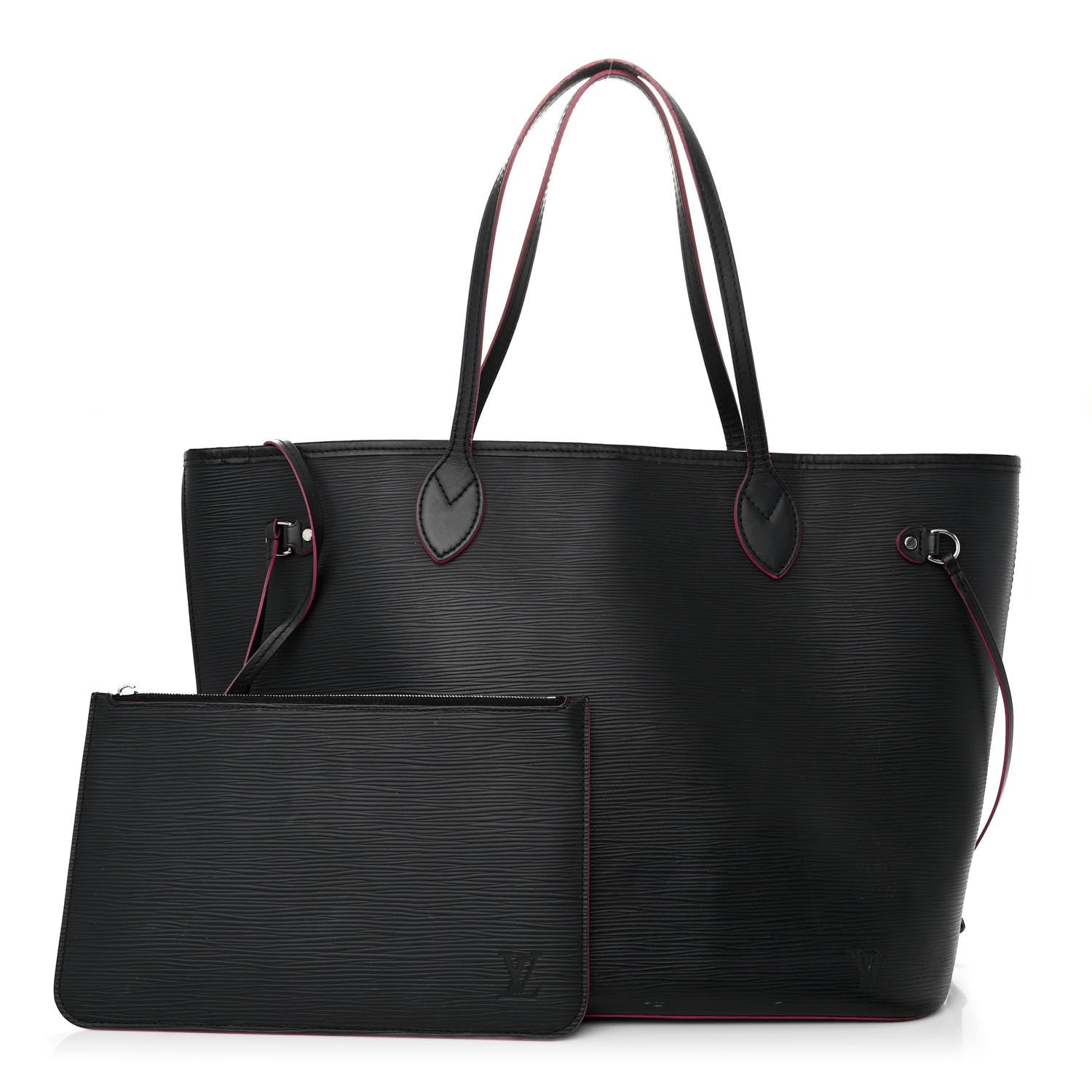 Louis Vuitton Epi Neverfull MM Black Hot Pink 1 of 16