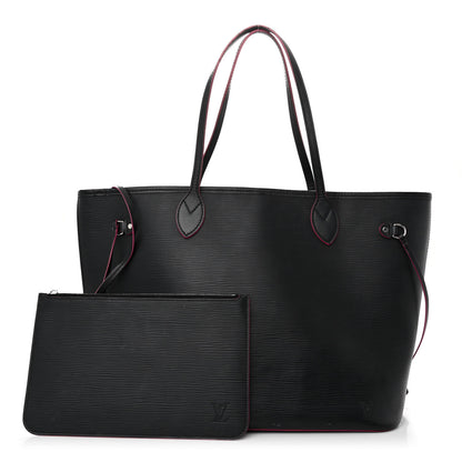 Louis Vuitton Epi Neverfull MM Black Hot Pink 1 of 16