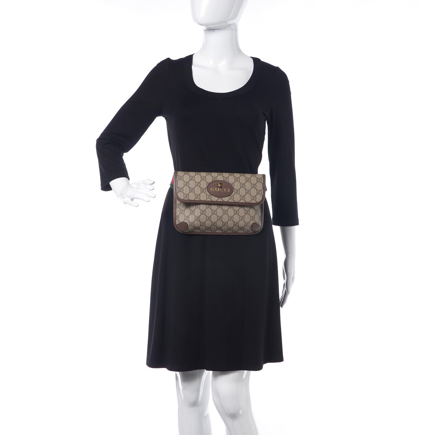 Gucci GG Supreme Monogram Neo Vintage Web Belt Bag Brown 2 of 9