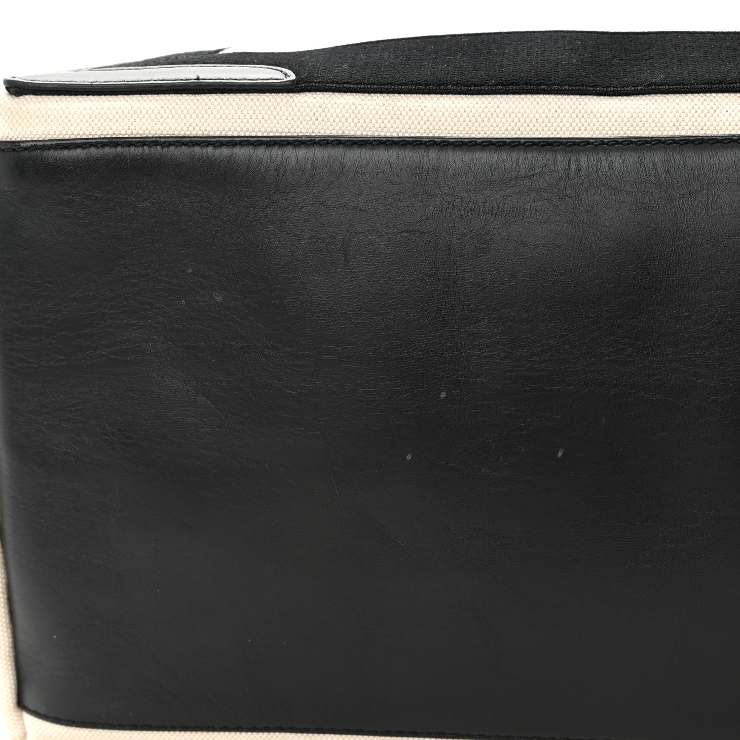 Balenciaga Cotton Canvas Calfskin M Navy Cabas Natural Black 14 of 18