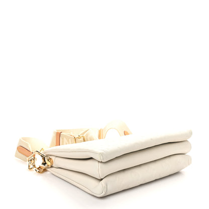Louis Vuitton Lambskin Embossed Monogram Coussin PM Cream 4 of 9