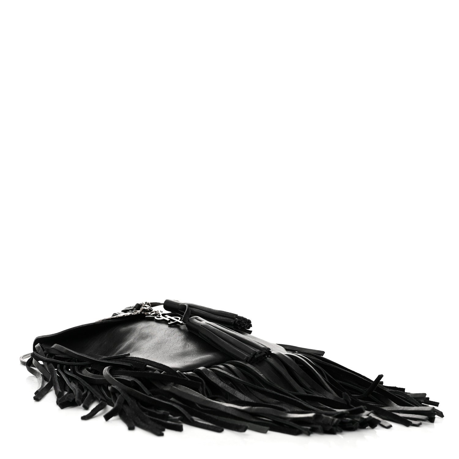 Saint Laurent Lambskin Anita Tassed Crossbody Bag Black 4 of 10
