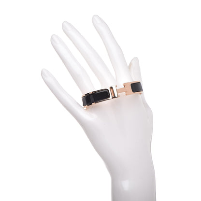 Hermes Enamel Narrow Clic Clac H Bracelet PM Black 2 of 6