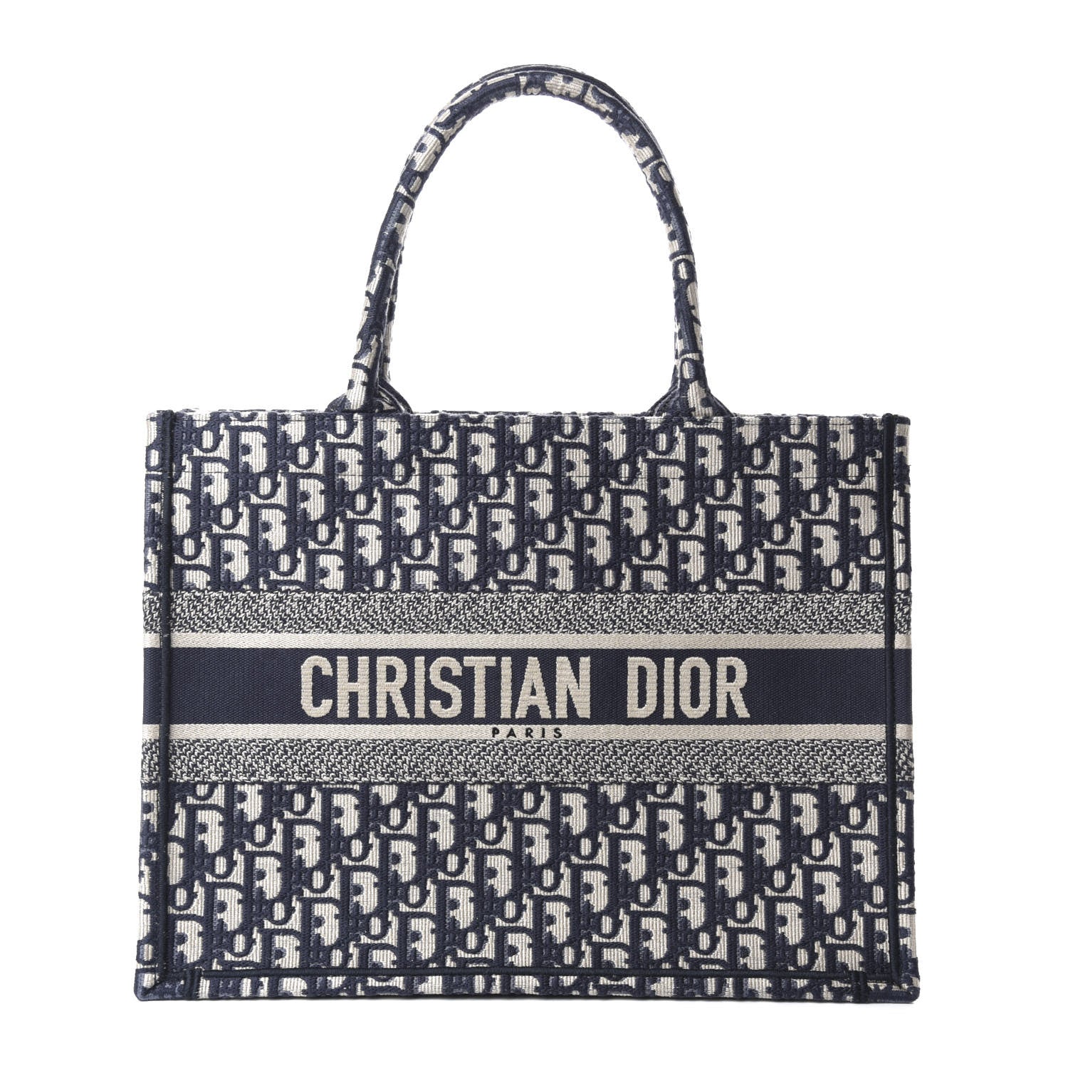 Christian Dior Oblique Medium Book Tote Blue Multicolor 1 of 10