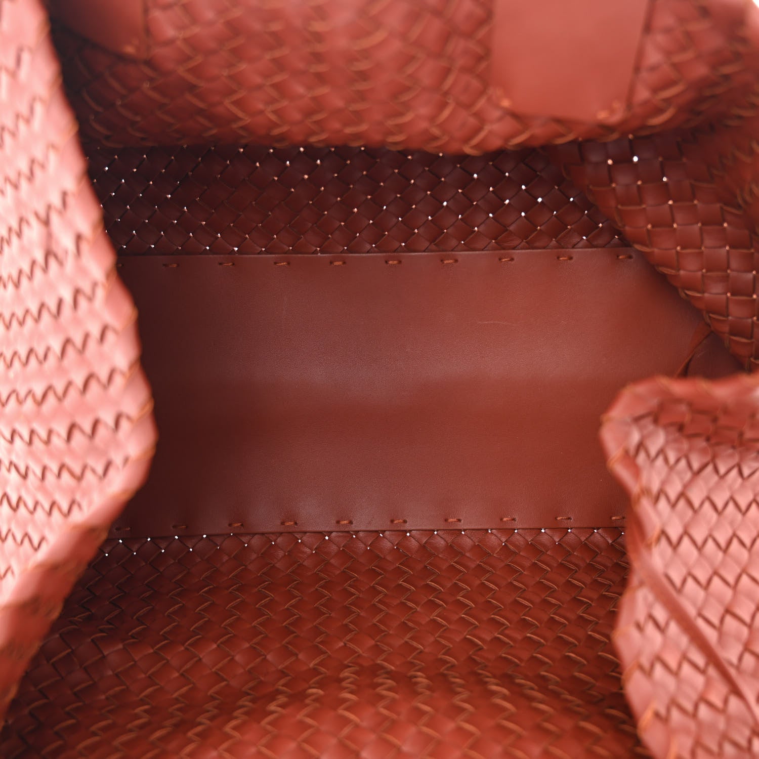 Bottega Veneta Lambskin Intreccio Medium Cabat Rust 6 of 10