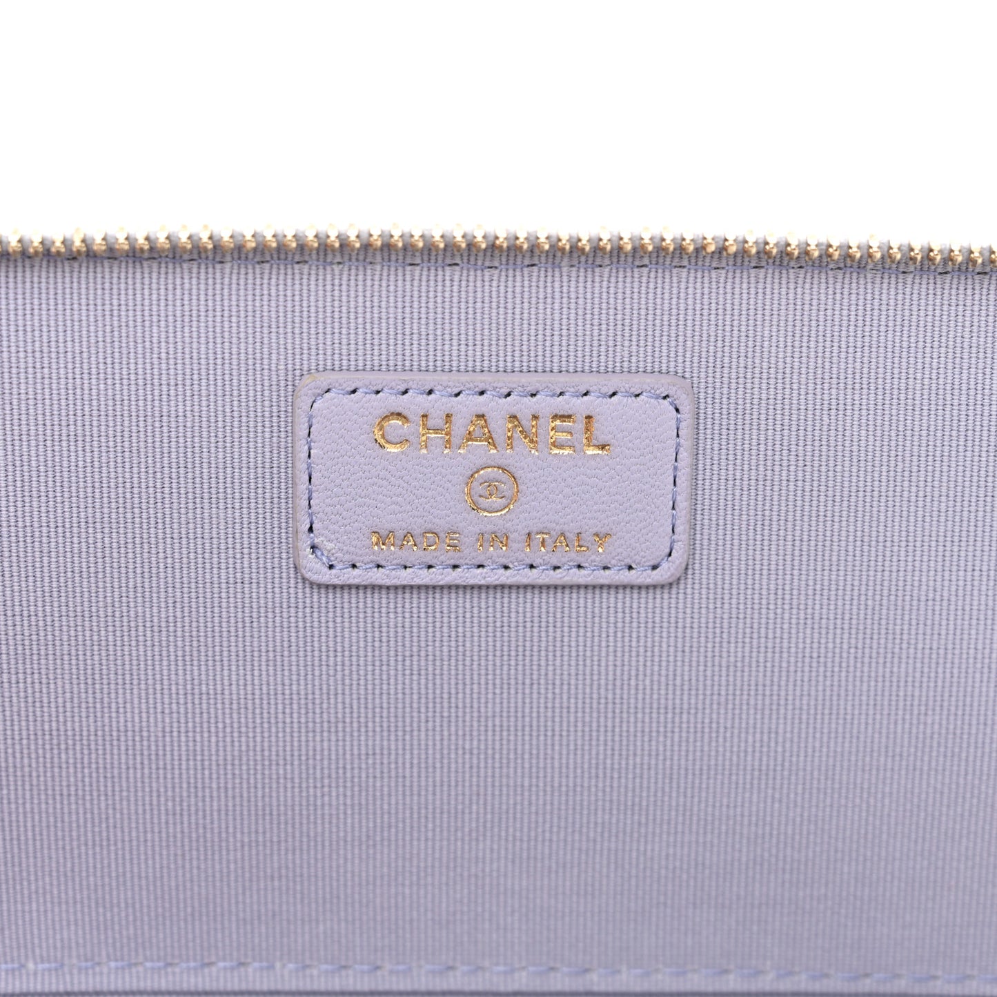Lambskin Quilted Small Top Handle Vanity Case With Chain Light Purple