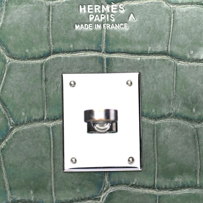 Hermes Matte Porosus Crocodile Birkin 35 22 of 35