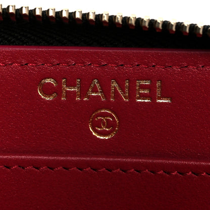 Chanel Lambskin Quilted Chanel 19 Long Zipped Around Wallet Black 6 of 13