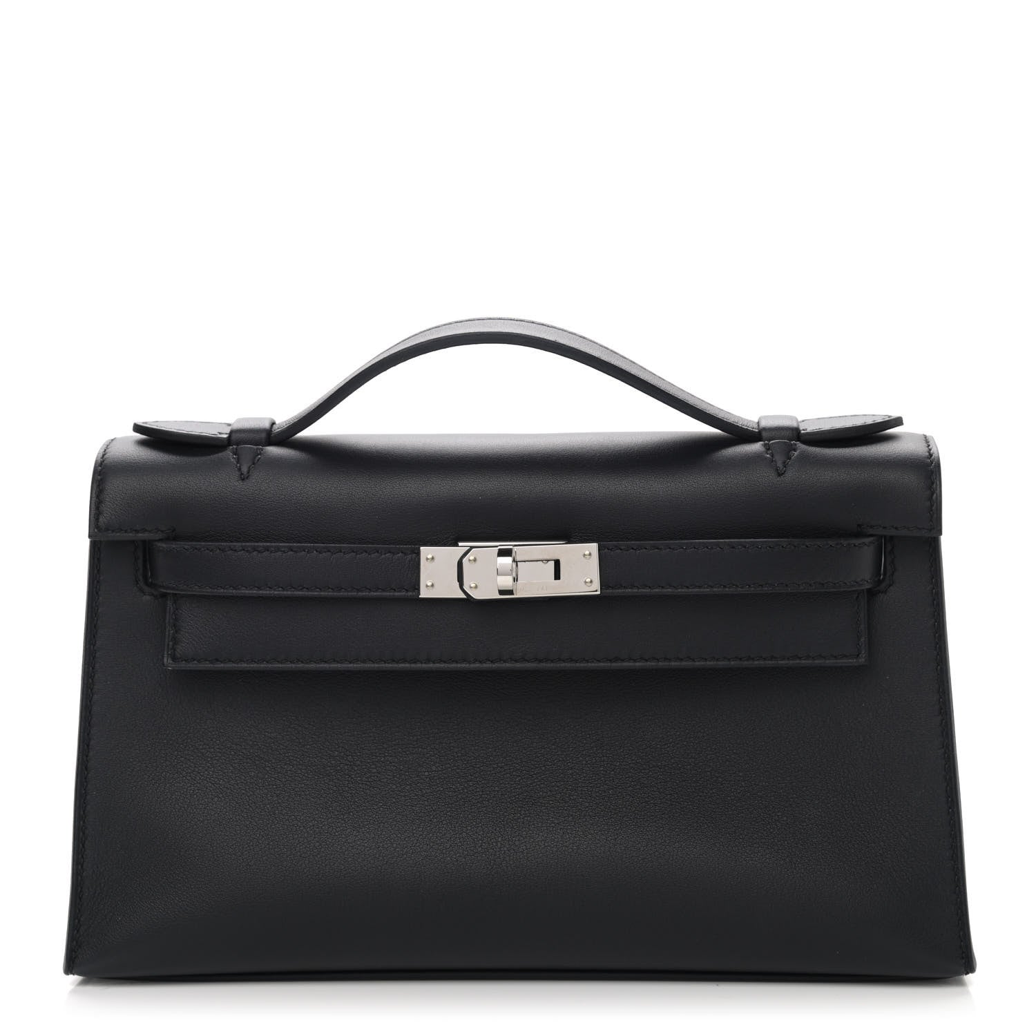 Hermes Swift Kelly Pochette Clutch Black 1 of 11