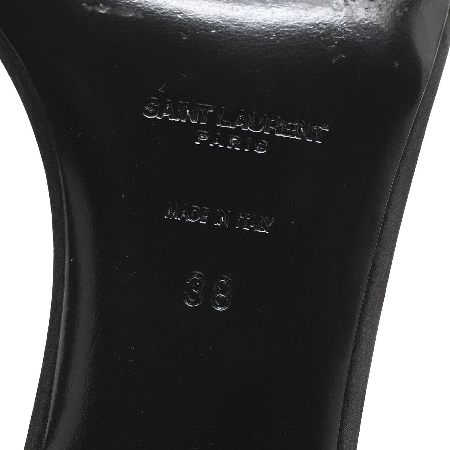 Saint Laurent Crepe Satin Baliqua Melody 55 Ankle Strap Sandals 38 Black 7 of 9