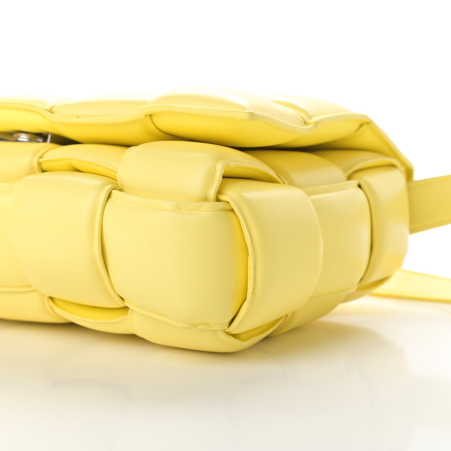 Nappa Maxi Intreccio Padded Cassette Crossbody Bag Sherbert