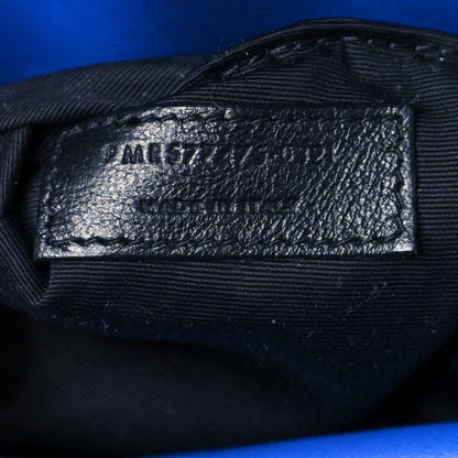 Saint Laurent Lambskin Quilted Medium Loulou Puffer Monogram Chain Satchel Majorele Blue 6 of 12