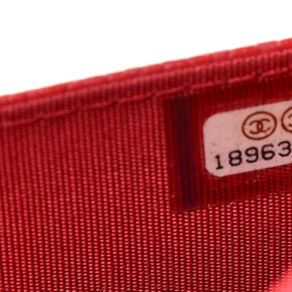 Chanel Caviar Timeless CC Wallet On Chain WOC Red 8 of 12