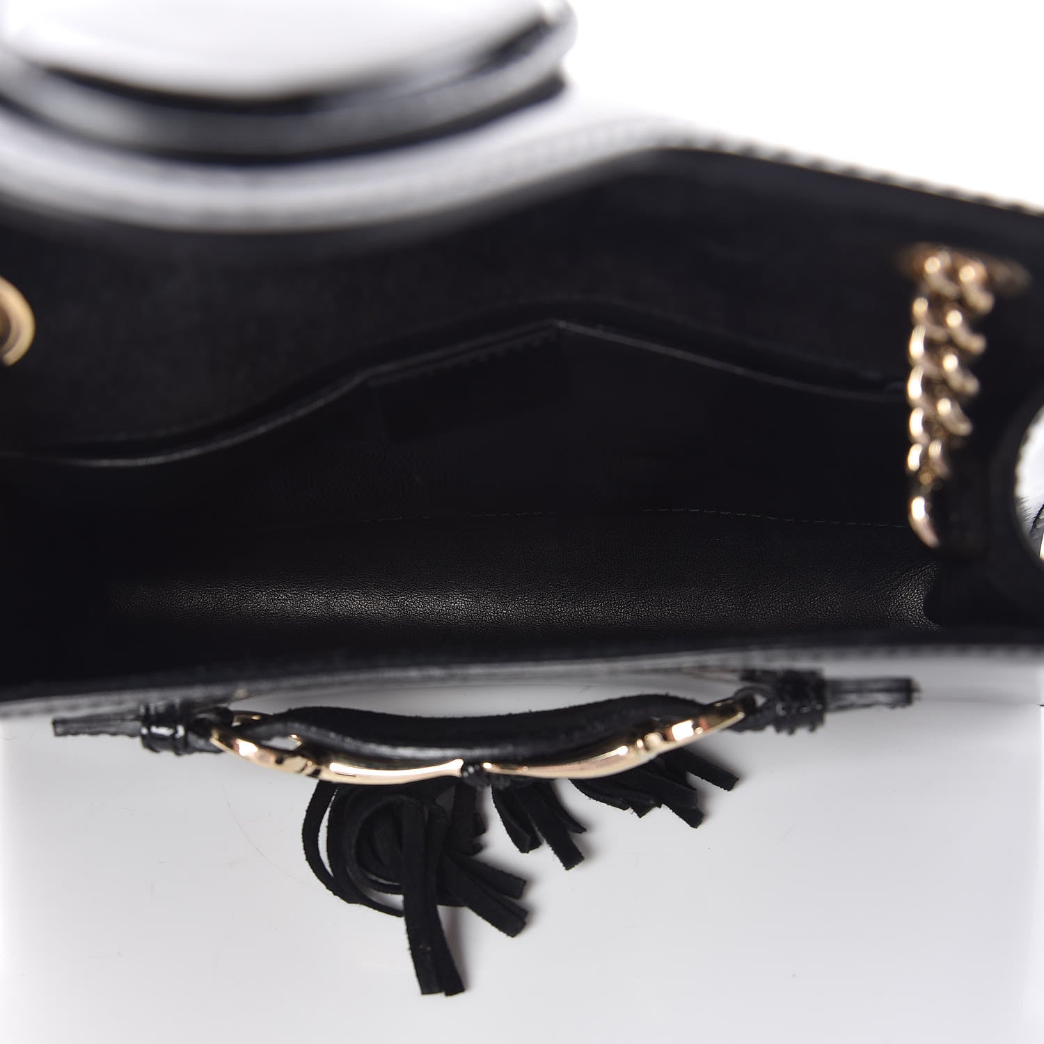 Gucci Patent Small Emily Chain Shoulder Bag Black 5 of 10