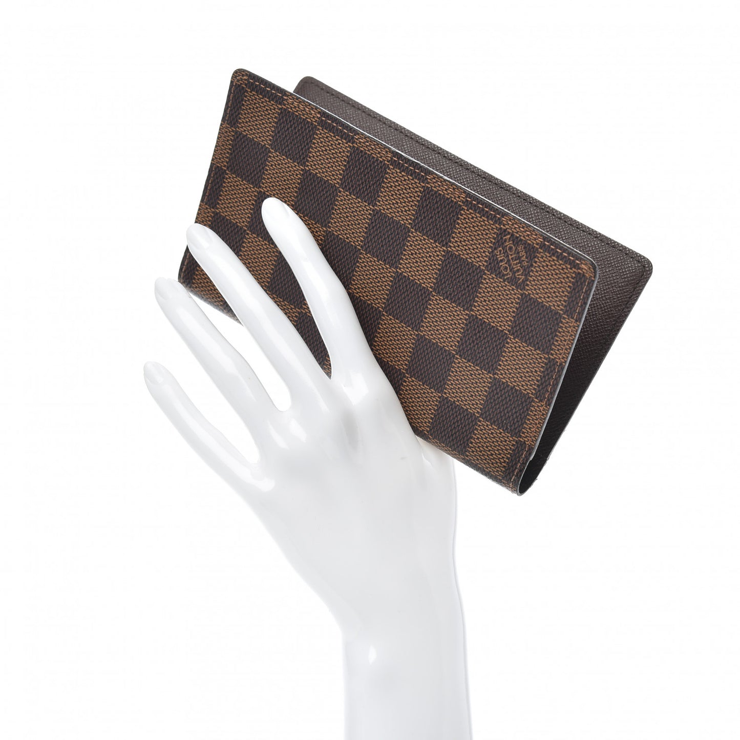 Damier Ebene Checkbook Cover Wallet