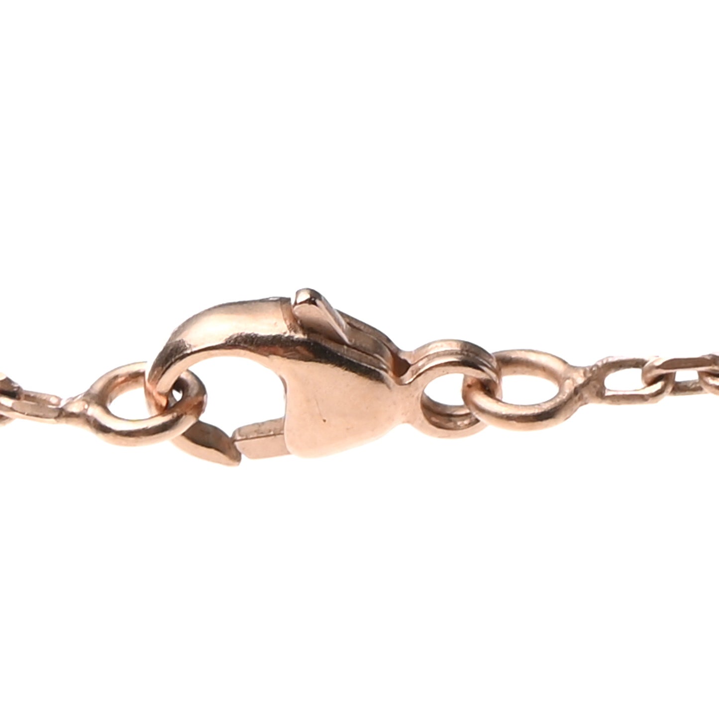 Rose Gold Lacquered Cage d'H Necklace White