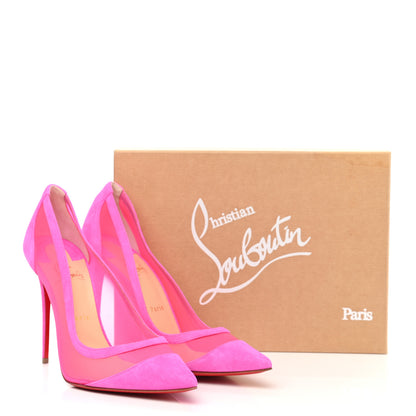 Christian Louboutin Veau Velours Rete Galativi 100 Pumps 42 Diva 8 of 8