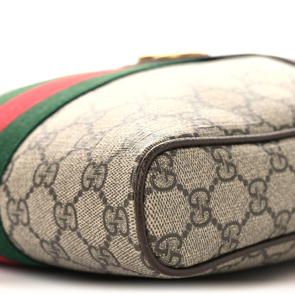 Gucci GG Supreme Monogram Web Small Ophidia Messenger Bag Brown 10 of 11