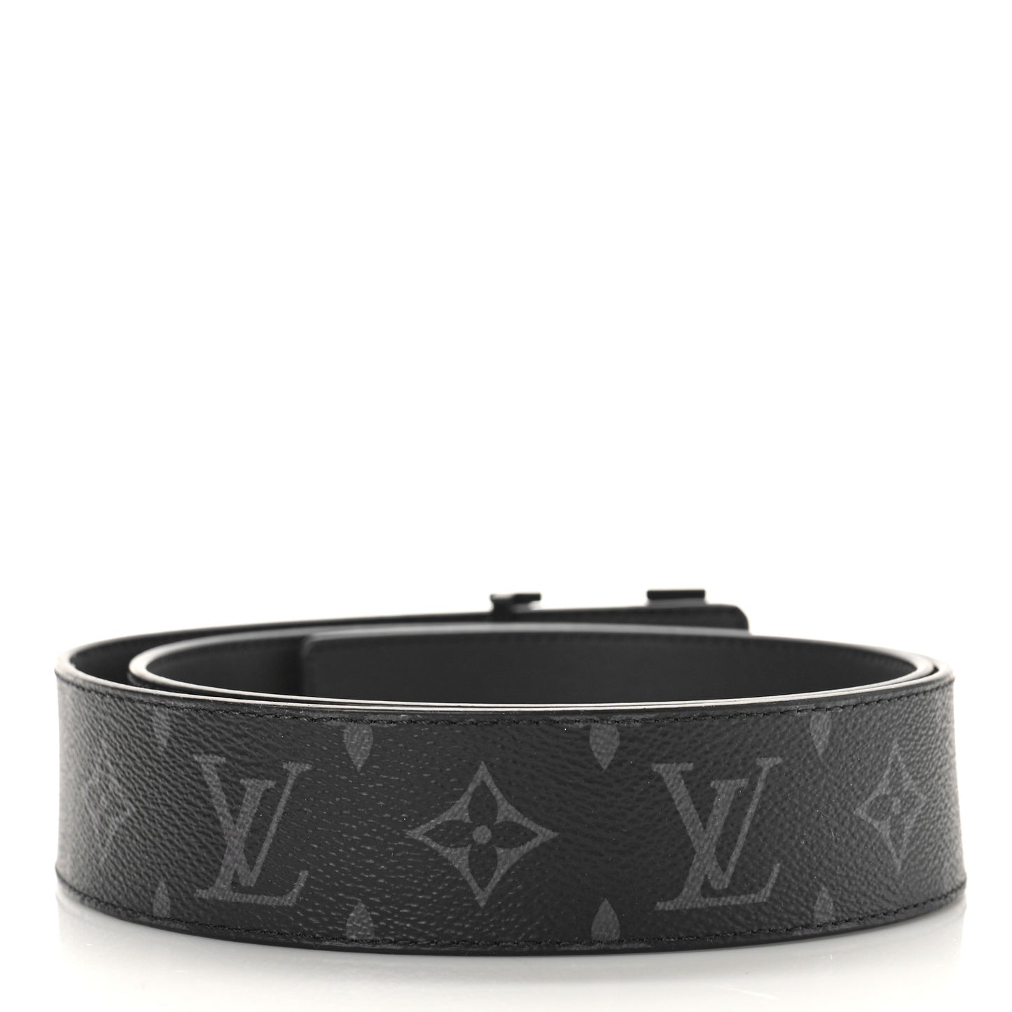 Monogram Eclipse 40mm LV Initiales Belt 90 36 Matte Black