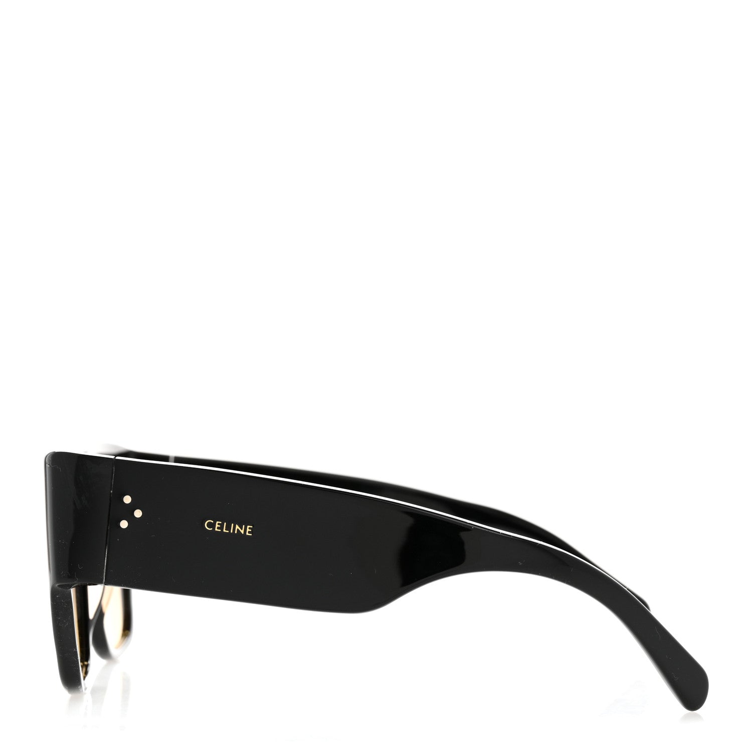 Celine Acetate Rectangular Sunglasses CL4056IN Black 3 of 9