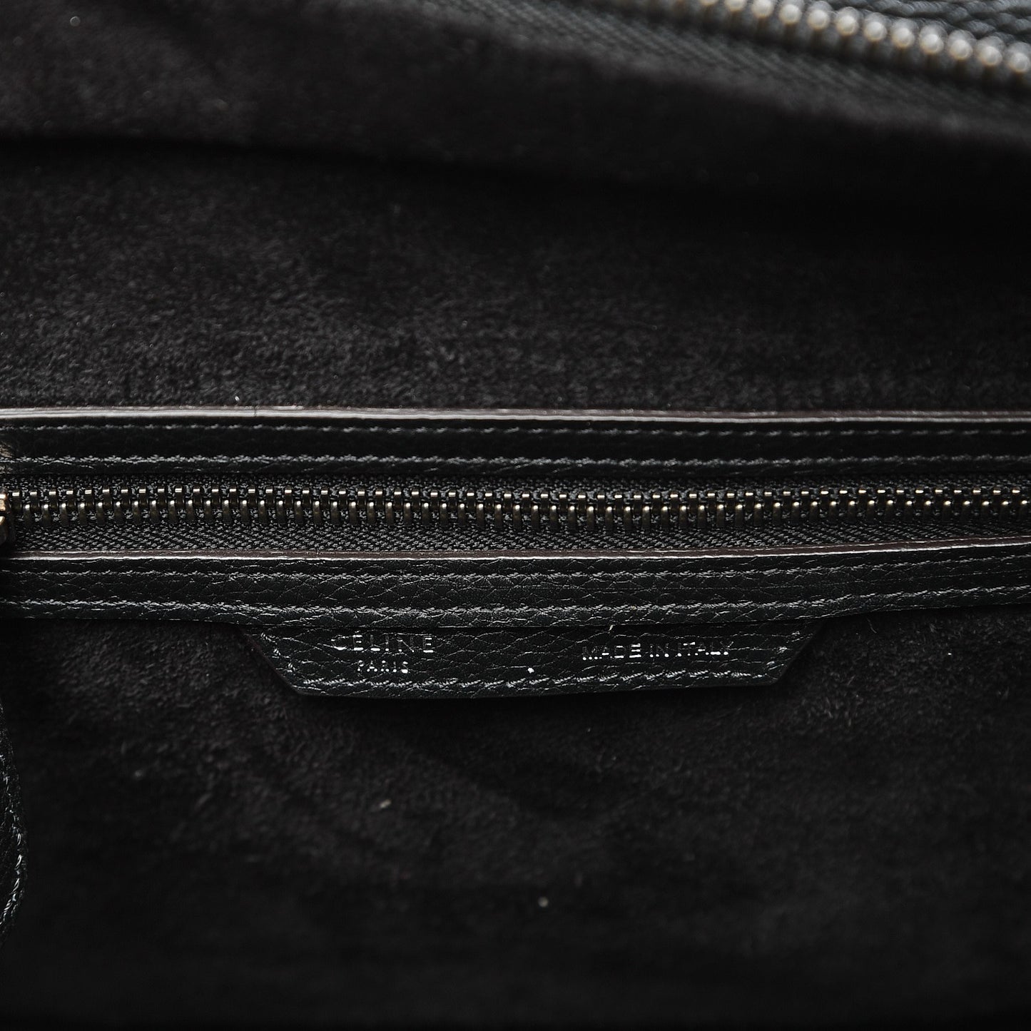 Drummed Calfskin Micro Luggage Black
