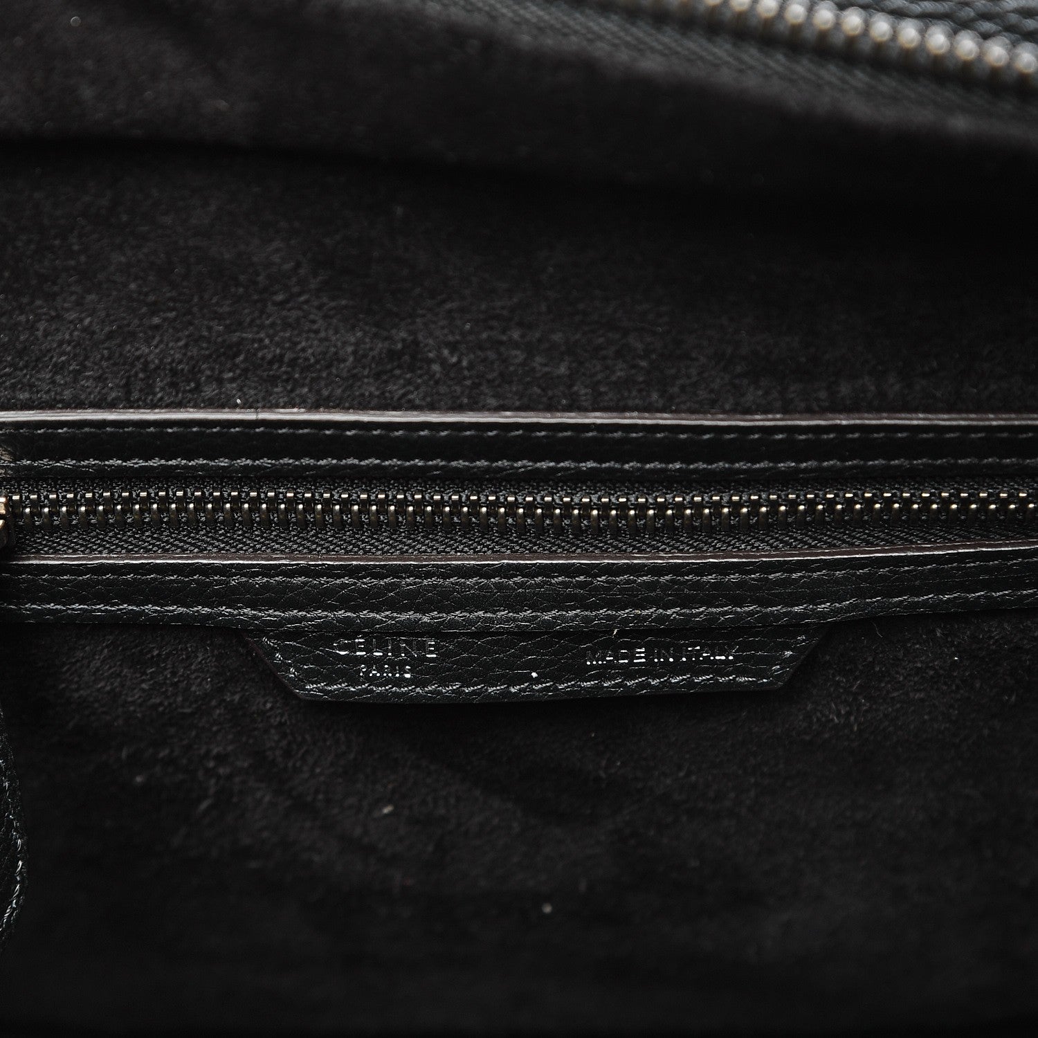 Celine Drummed Calfskin Micro Luggage Black 6 of 8