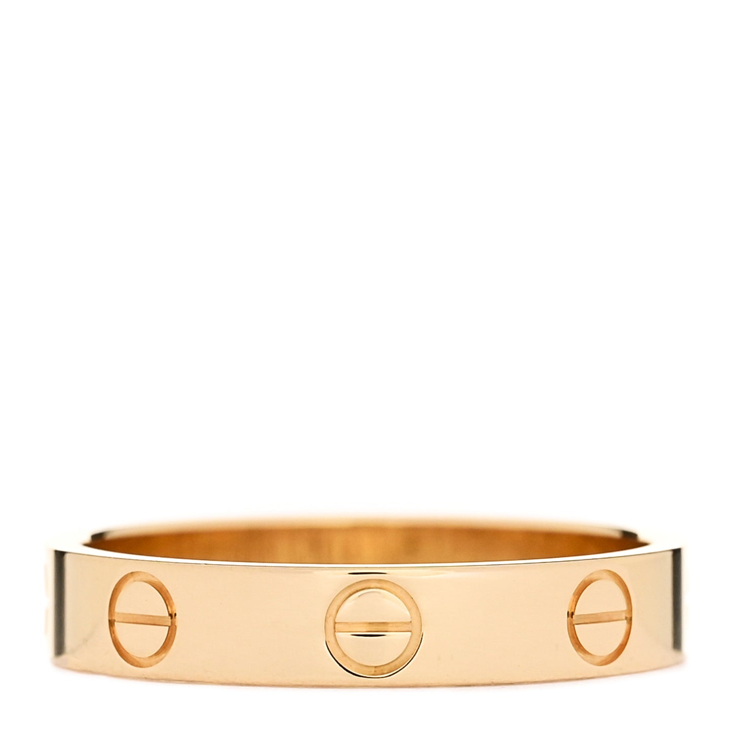 18K Yellow Gold 3.5mm LOVE Wedding Band Ring 54 6.75