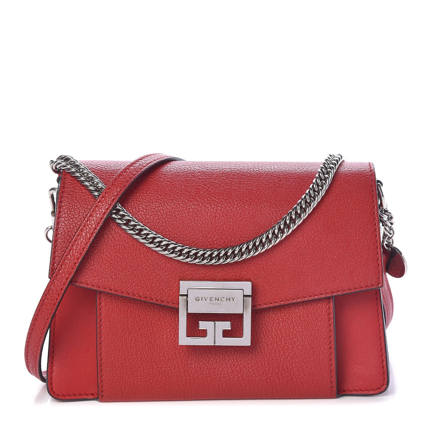 Goatskin Small GV3 Shoulder Bag Bright Red