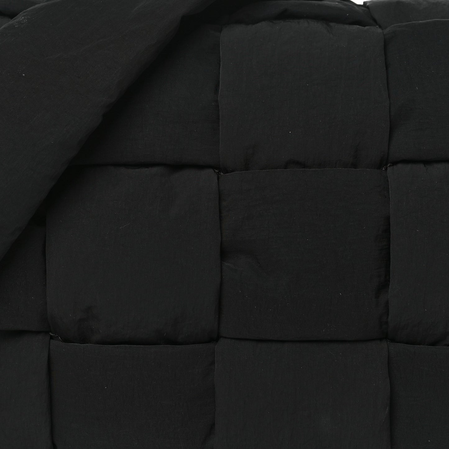 Nylon Intrecciato Padded Tech Maxi Cassette Bag Black