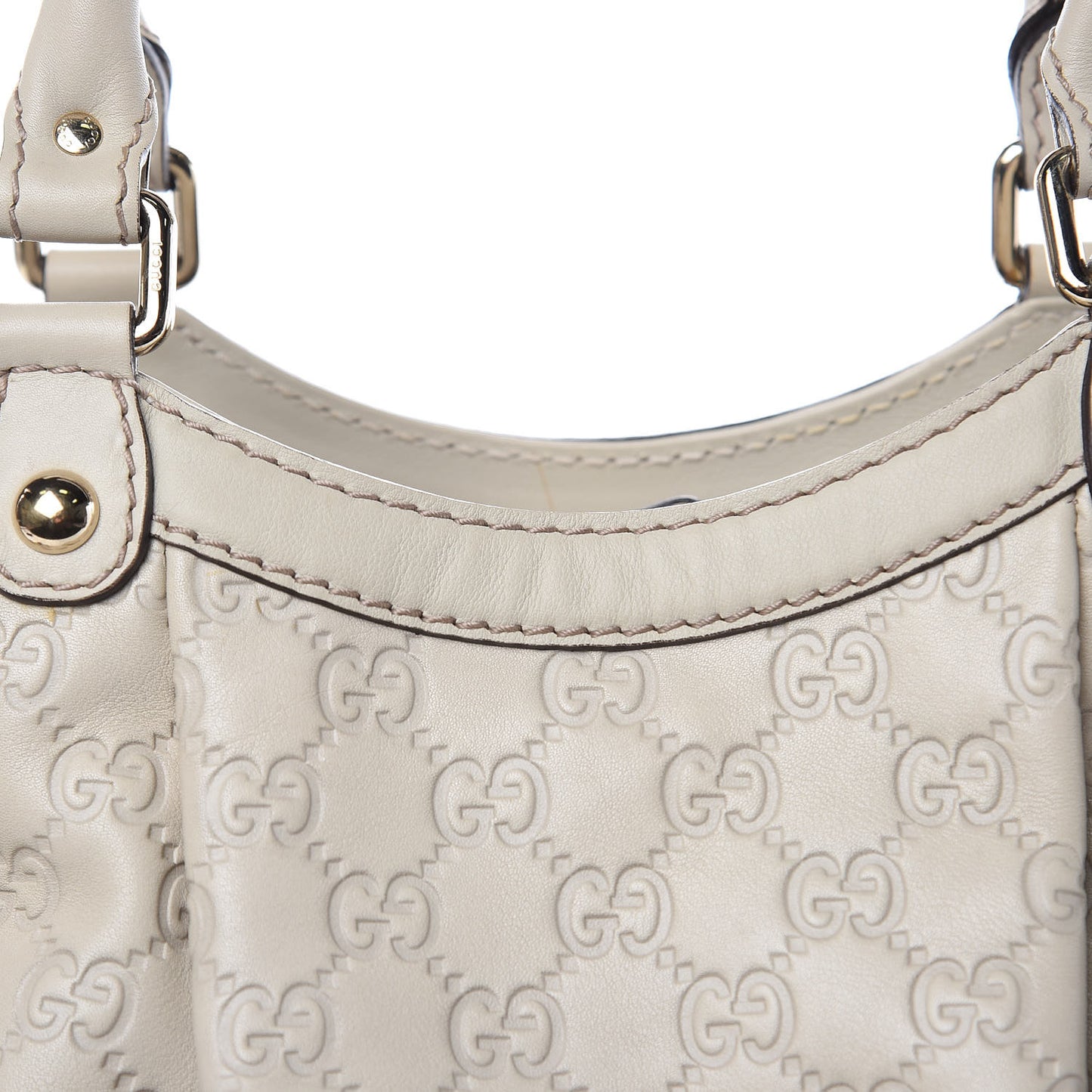 Guccissima Medium Sukey Tote Mystic White