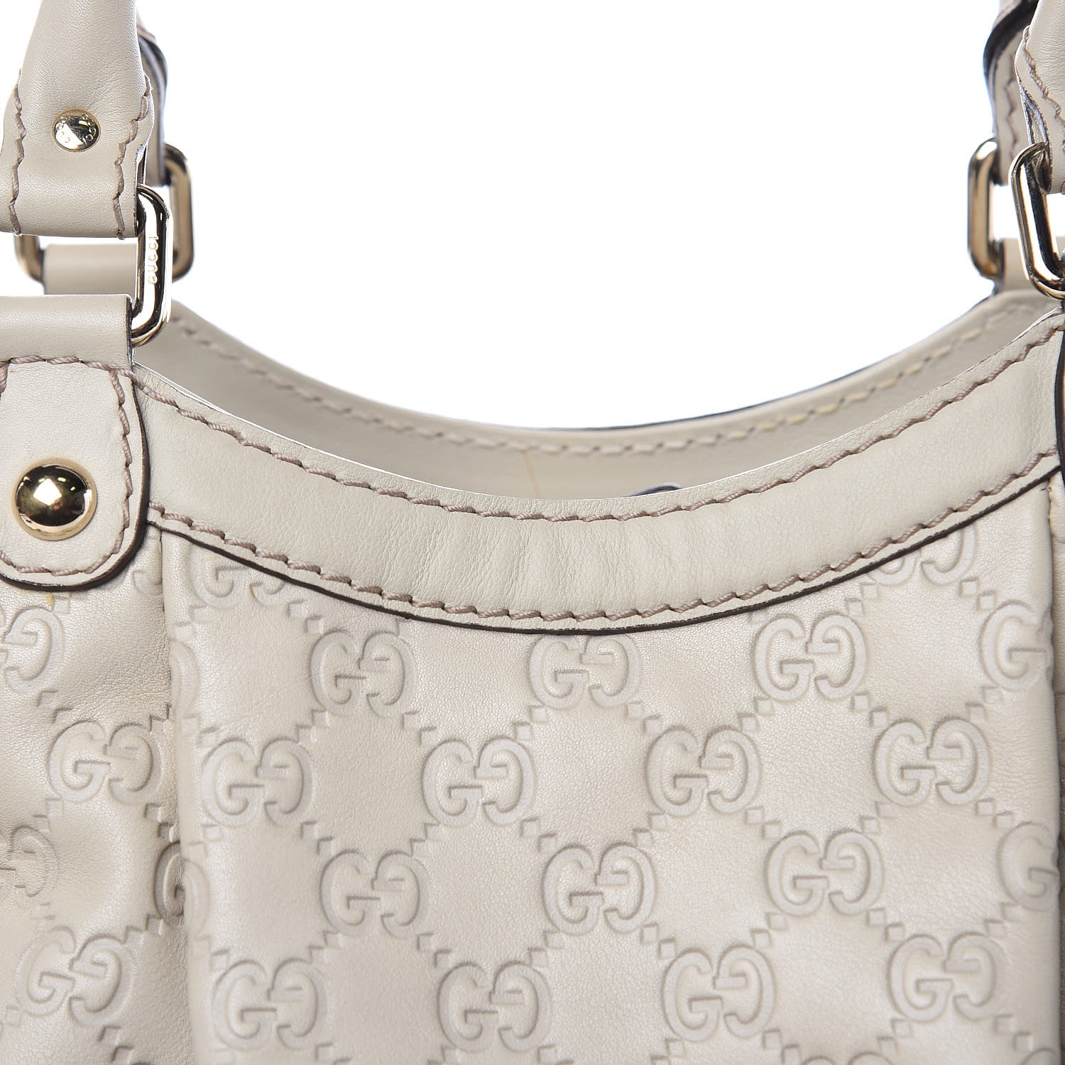 Gucci Guccissima Medium Sukey Tote Mystic White 13 of 14