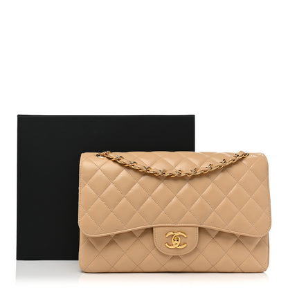 Chanel Caviar Quilted Jumbo Double Flap Beige 14 of 14