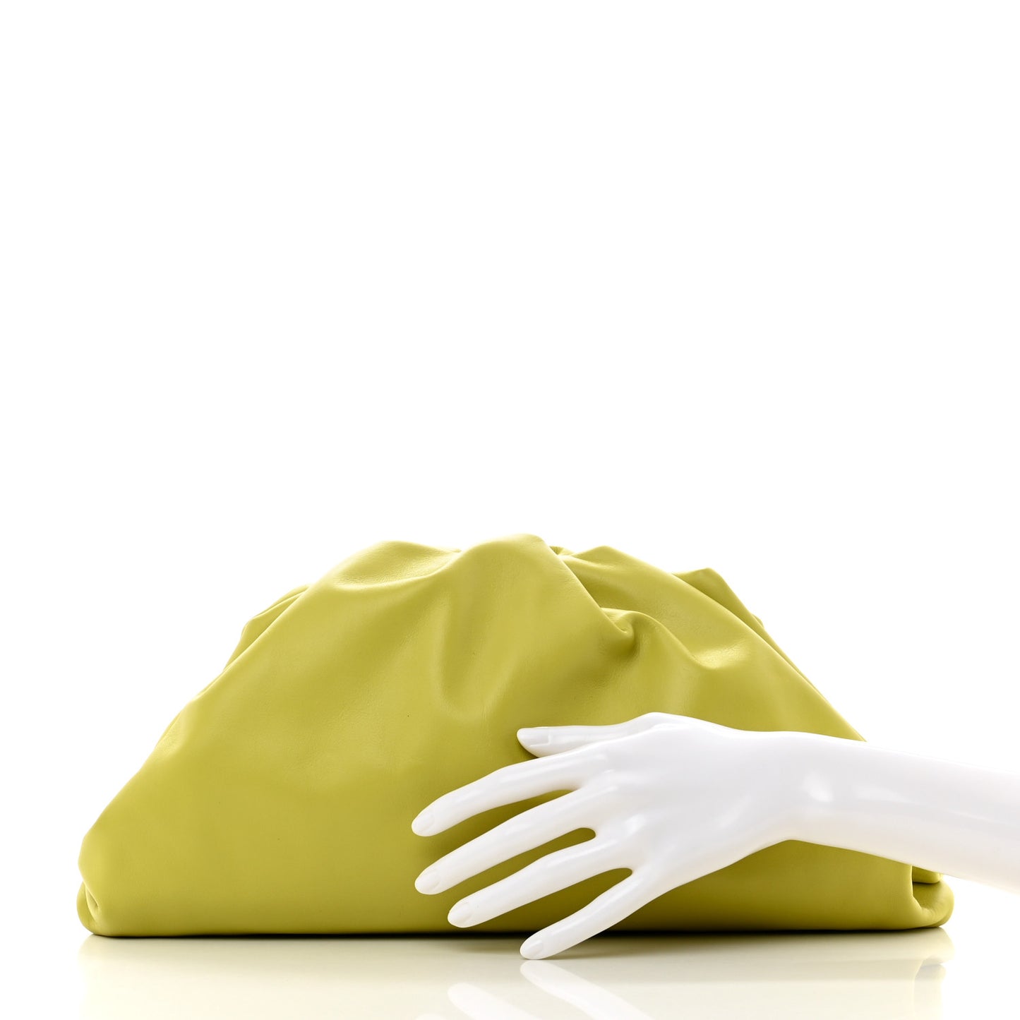 Smooth Butter Calf The Pouch Oversized Clutch Kiwi