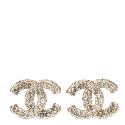 Chanel Crystal CC Earrings Gold 1 of 4